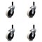 Service Caster 4 Inch Thermoplastic Rubber Wheel 1 Inch Expanding Stem Caster SCC, 4PK SCC-EX05S410-TPRS-1-4 - alternate 1
